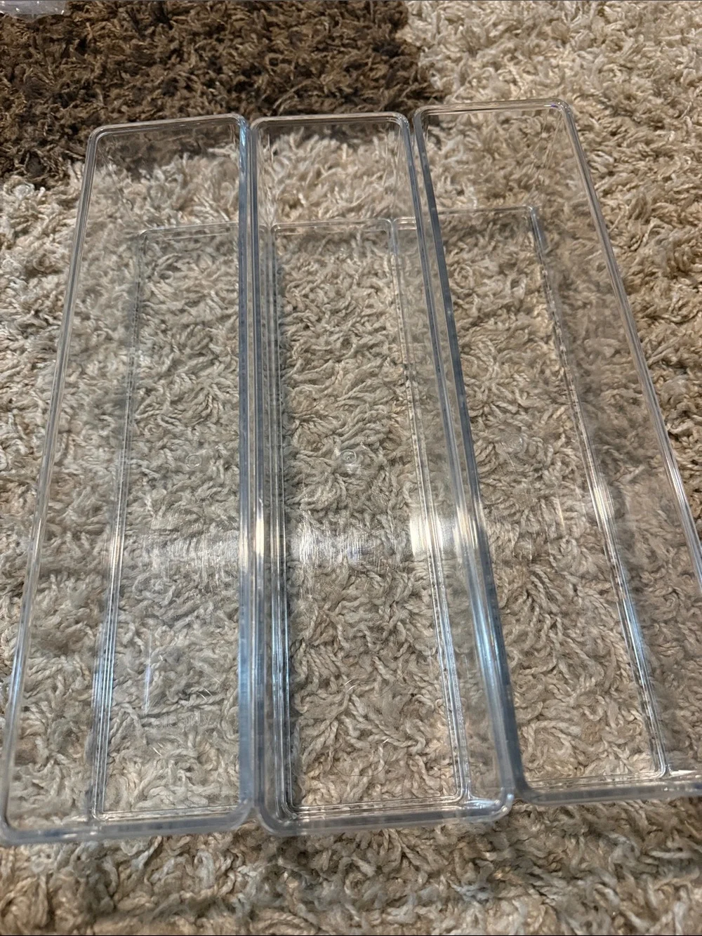 Clear Acrylic Multi-Compartment Organizer - Transparent Home Storage